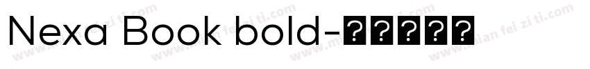 Nexa Book bold字体转换
